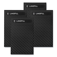 Large Prelabeled Landfill Waste Panels for Tailor and Landmark Series Containers 20.72" x 0.5" x 34.33", Black, 4/Carton (2182679)