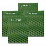 Medium Prelabeled Compost Waste Panels for Tailor and Landmark Series Containers, 20.72" x 0.5" x 27.95", Green, 4/Carton (2182673)