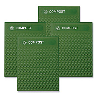 Medium Prelabeled Compost Waste Panels for Tailor and Landmark Series Containers, 20.72" x 0.5" x 27.95", Green, 4/Carton (2182673)