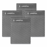Medium Prelabeled Landfill Waste Panels for Tailor and Landmark Series Containers, 20.72" x 0.5" x 27.95", Black, 4/Carton (2182671)
