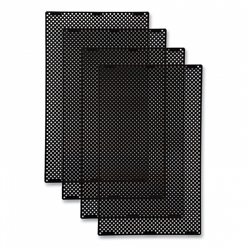 Large General Purpose Perforated Panels for Tailor and Landmark Series Containers, 20.72" x 0.5" x 34.33", Black, 4/Carton (2182676)