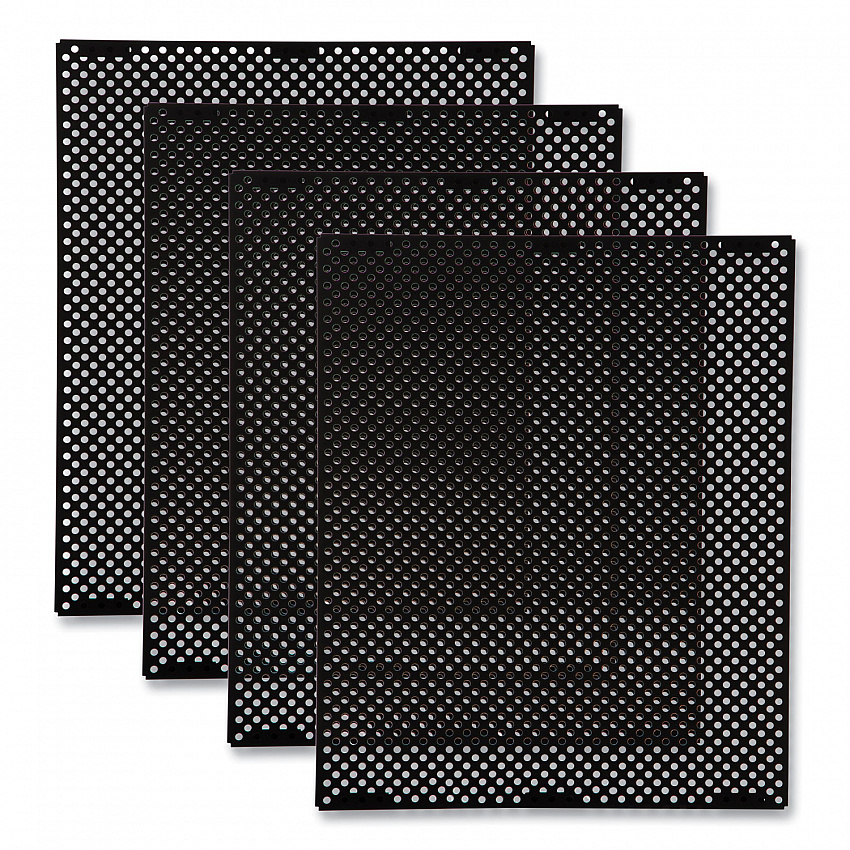 Medium General Purpose Perforated Panels for Tailor and Landmark Series Containers, 20.72" x 0.5" x 27.95", Black, 4/Carton (2182610)