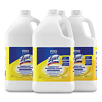 Disinfectant Deodorizing Cleaner Concentrate, Lemon Scent, 128 oz Bottle, 4/Carton (99985CT)