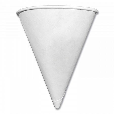 Paper Cone Cups, 4 oz, White, 5,000/Carton (CPCONE4)
