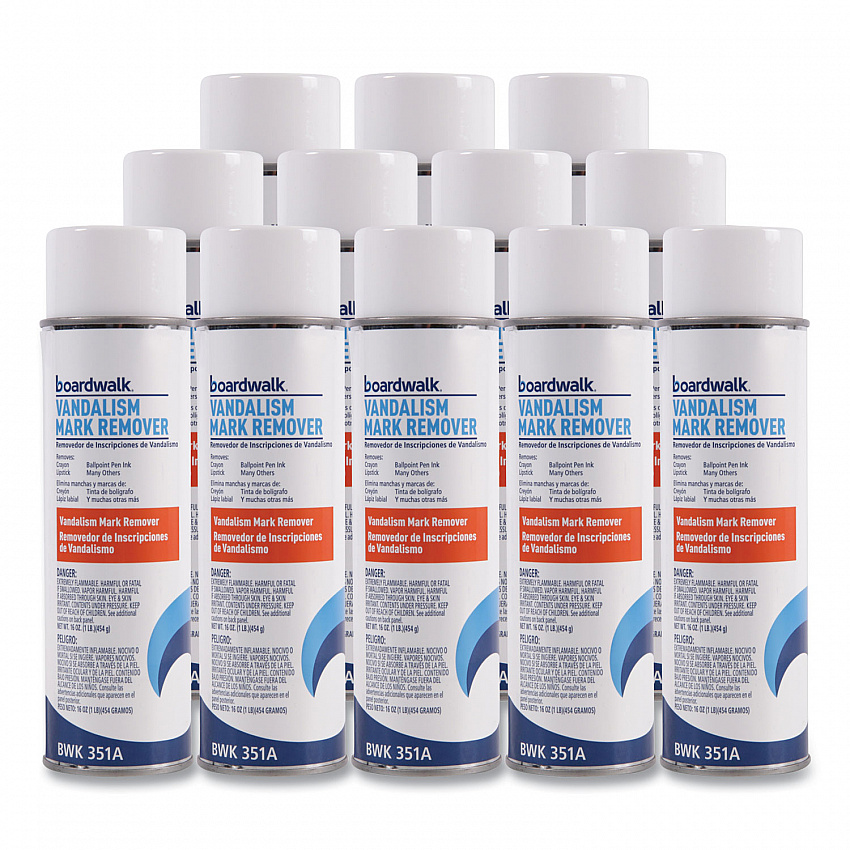 Vandalism Mark Remover, 15 oz Aerosol Spray, 12/Carton (351ACT)