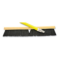Tampico Push Broom Kit, 18 x 64, Tampico Bristles, Metal Handle, Yellow/Black (20218KIT)