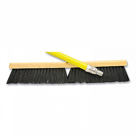 Tampico Push Broom Kit, 18 x 64, Tampico Bristles, Metal Handle, Yellow/Black (20218KIT)