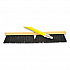 Tampico Push Broom Kit, 18 x 64, Tampico Bristles, Metal Handle, Yellow/Black (20218KIT)