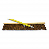 Palmyra Push Broom Kit, 24 x 64, Palmyra Bristles, Metal Handle, Yellow/Brown (20124KIT)