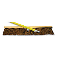 Palmyra Push Broom Kit, 24 x 64, Palmyra Bristles, Metal Handle, Yellow/Brown (20124KIT)