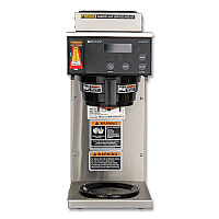 AXIOM DV-3 12-Cup Dual-Voltage Coffee Brewer with 3 Warmers, Silver/Black (387000008)