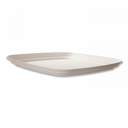 Regalia Renewable Sugarcane Tray, 10.24 x 16.54, White, Sugarcane, 100/Carton (EPSCTRS16NFA)
