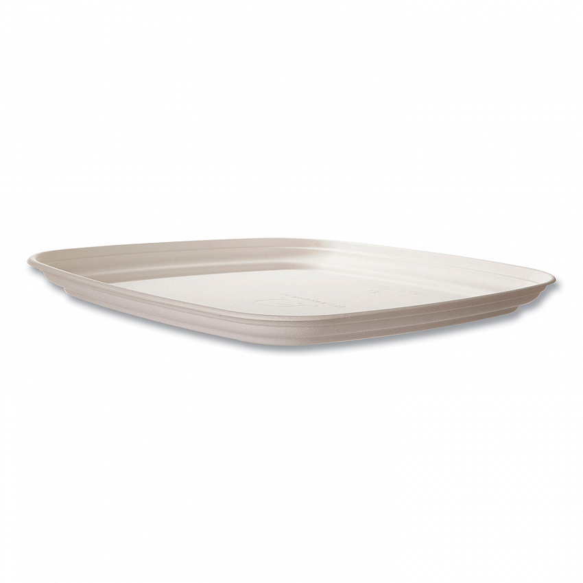 Regalia Renewable Sugarcane Tray, 10.24 x 16.54, White, Sugarcane, 100/Carton (EPSCTRS16NFA)
