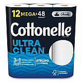 Ultra CleanCare Toilet Paper, Strong Tissue, Septic Safe, 1-Ply, White, 284 Sheets/Roll, 12 Rolls/Pack, 48 Rolls/Carton (55489)