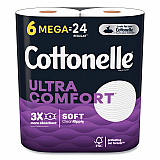 Ultra ComfortCare Toilet Paper, Soft Tissue, Septic Safe, 2-Ply, White, 284 Sheets/Roll, 6 Rolls/Pack, 36 Rolls/Carton (55707)