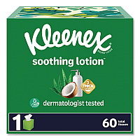 Soothing Lotion Facial Tissue, 3-Ply, White, 60 Sheets/Box, 27 Boxes/Carton (54271)