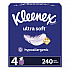 Ultra Soft Facial Tissue, 3-Ply, White, 60 Sheets/Box, 4 Boxes/Pack, 12 Packs/Carton (54308)