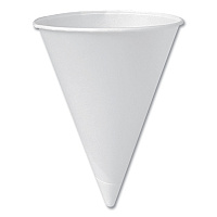 Bare Eco-Forward Treated Paper Cone Cups, ProPlanet Seal, 6 oz, White, 200/Sleeve, 25 Sleeves/Carton (6RBU)