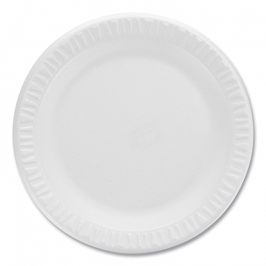 Concorde Non-Laminated Foam Plates, 9" dia, White, 125/Pack (9PWCRPK)