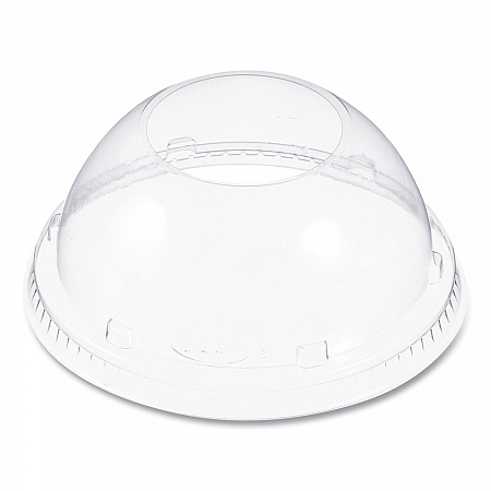 Cappuccino Dome Sipper Lids, Fits 30 oz to 32 oz Hot Cups, Plastic, Clear, 50/Pack, 20 Packs/Carton (20LCDH)
