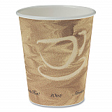 Single Sided Poly Paper Hot Cups, 10 oz, Mistique Design, 50/Bag, 20 Bags/Carton (370MS)