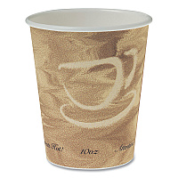 Single Sided Poly Paper Hot Cups, 10 oz, Mistique Design, 50/Bag, 20 Bags/Carton (370MS)