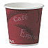 Single-Sided Poly Paper Hot Cups, 4 oz, Bistro Design, 50/Pack, 20 Packs/Carton (374SI)