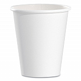 Single-Sided Poly Paper Hot Cups, 6 oz, White, 50/Pack, 20 Packs/Carton (376W)