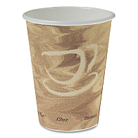 Mistique Polycoated Hot Paper Cups, 12 oz, Brown, 50/Sleeve, 20 Sleeves/Carton (412MSN)
