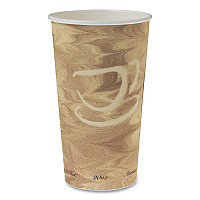 Single Sided Poly Paper Hot Cups, 20 oz, Mistique Design, 40/Bag, 15 Bags/Carton (420MS)