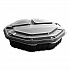 OctaView Hinged-Lid Hot Food Containers, 3 Compartments, 38 oz, 9.55 x 9.1 x 2.4, Black/Clear, Plastic, 100/Carton (809014PP94)