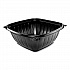 PresentaBowls Pro Black Square Bowls, 64 oz, 8.5 x 8.5 x 3.3, Plastic, 63/Bag, 4 Bags/Carton (B64SB)