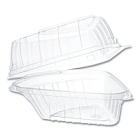 Showtime Clear Hinged Containers, Pie Wedge, 6.67 oz, 6.1 x 5.6 x 3, Clear, Plastic, 125/Pack, 2 Packs/Carton (C54HT1)