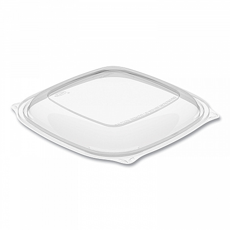 PresentaBowls Pro Clear Square Lids for 24 oz to 32 oz Bowls, 8.5 x 8.5 x 0.5, Clear, Plastic, 63/Bag, 4 Bags/Carton (C2464BDL)