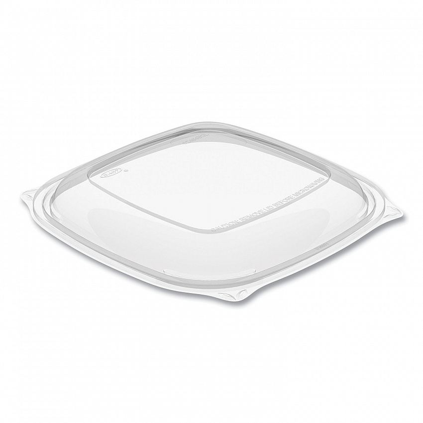 PresentaBowls Pro Clear Square Lids for 24 oz to 32 oz Bowls, 8.5 x 8.5 x 0.5, Clear, Plastic, 63/Bag, 4 Bags/Carton (C2464BDL)