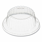 Flat-Top Dome PET Plastic Lids, For 6 oz to 10 oz Containers, 3.96" Diameter x 1.25" h, Clear, 1,000/Carton (DF8)