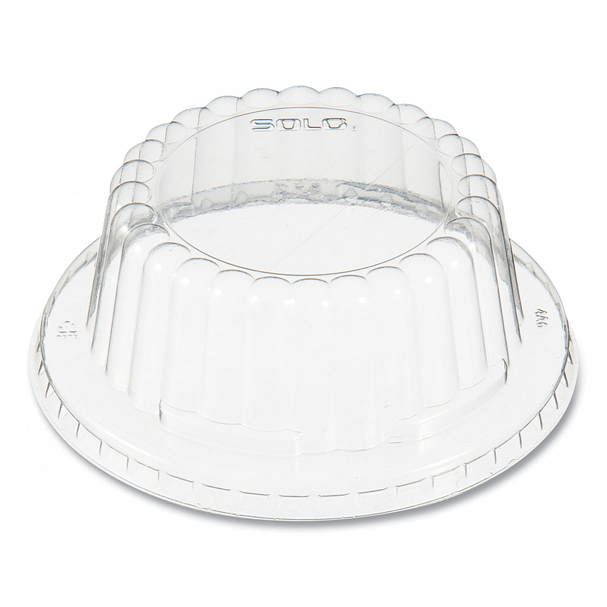 Flat-Top Dome PET Plastic Lids, For 6 oz to 10 oz Containers, 3.96" Diameter x 1.25" h, Clear, 1,000/Carton (DF8)