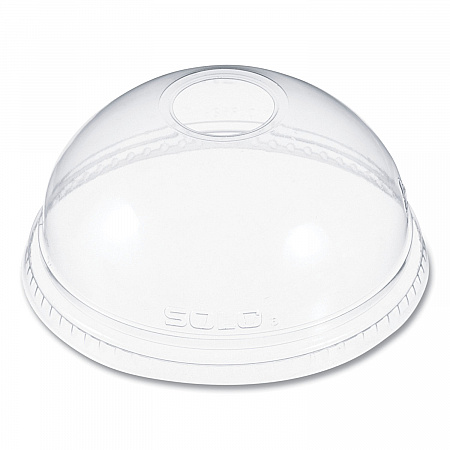 Ultra Clear Dome Cold Cup Lids, Fits 16 oz to 24 oz Cold Cups, Plastic, Clear, 100/Pack (DLR626PK)