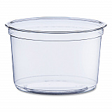 Bare Eco-Forward RPET Deli Containers, ProPlanet Seal, 16 oz, 4.6" Diameter x 3" h, Clear, Plastic, 500/Carton (DM16R)