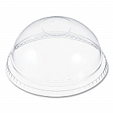 Plastic Dome Lid, No-Hole, Fits 9 oz to 22 oz Hot Cups, Clear, 100/Sleeve, 10 Sleeves/Carton (DNR662)