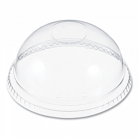 Plastic Dome Lid, No-Hole, Fits 9 oz to 22 oz Hot Cups, Clear, 100/Sleeve, 10 Sleeves/Carton (DNR662)