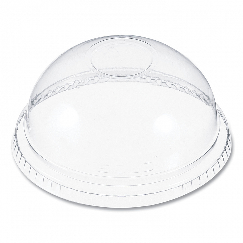 Plastic Dome Lid, No-Hole, Fits 9 oz to 22 oz Hot Cups, Clear, 100/Sleeve, 10 Sleeves/Carton (DNR662)