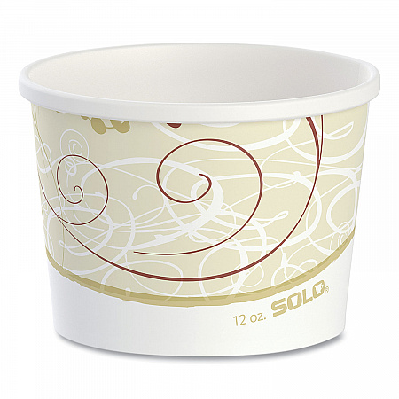 Double Poly Paper Food Containers, 12 oz, 3.6