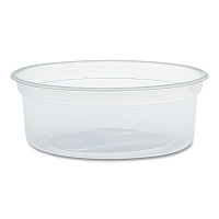 MicroGourmet Food Container, 8 oz, 4.1" Diameter x 1.14" h, Clear, Plastic, 500/Carton (MN80100)