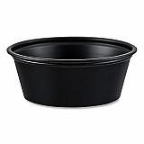 Portion Containers, 1.5 oz, Plastic, Black, 250/Bag, 10 Bags/Carton (P150BLK)