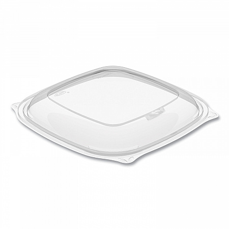 PresentaBowls Pro Clear Square Bowl Lids, Large Vented Square, 8.5 x 8.5 x 1, Clear, Plastic, 63/Bag, 4 Bags/Carton (PP2464BDL)