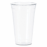 Ultra Clear PETE Cold Cups, 24 oz, Plastic, Clear, 50/Sleeve, 12 Sleeves/Carton (TD24)