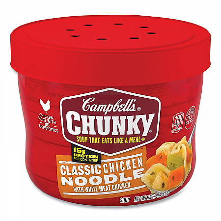 Chunky Classic Chicken Noodle Bowl,15.25 oz Bowl, 8/Carton (35100003)