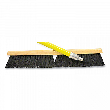 Tampico Push Broom Kit, 36 x 60, Tampico Bristles, Metal Handle, Black/Yellow (20236KIT)