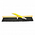 Tampico Push Broom Kit, 36 x 60, Tampico Bristles, Metal Handle, Black/Yellow (20236KIT)